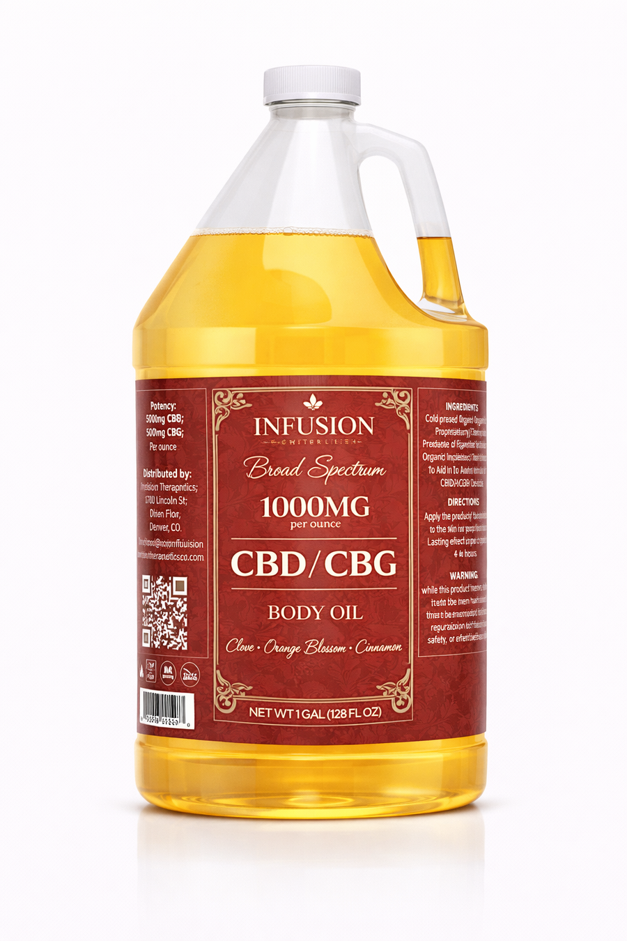Gallon jug of body oil