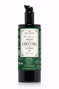 CBD_CBG lotion with ornate label